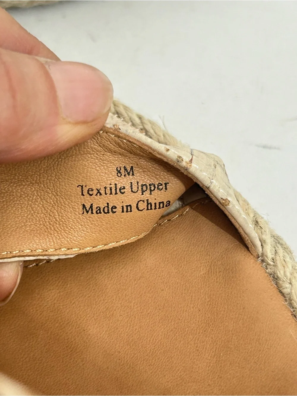 L'Amour Des Pieds Iditri Wedge Sandal Cream Cork Size 8 Espadrille